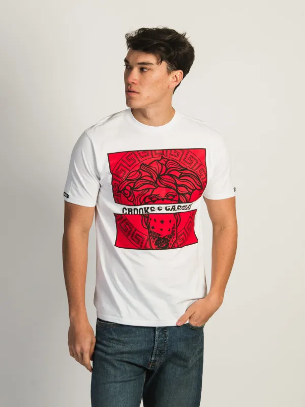 CROOKS & CASTLES SPLIT KLEPTO MEDUSA T-SHIRT sold by Boathouse