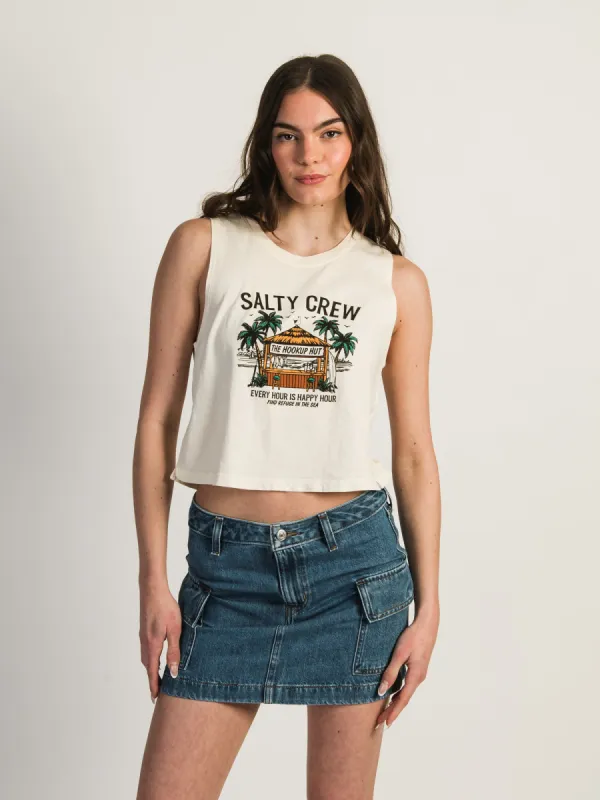 SALTY CREW SALTY HUT CROPPED TANK TOP sold by Boathouse