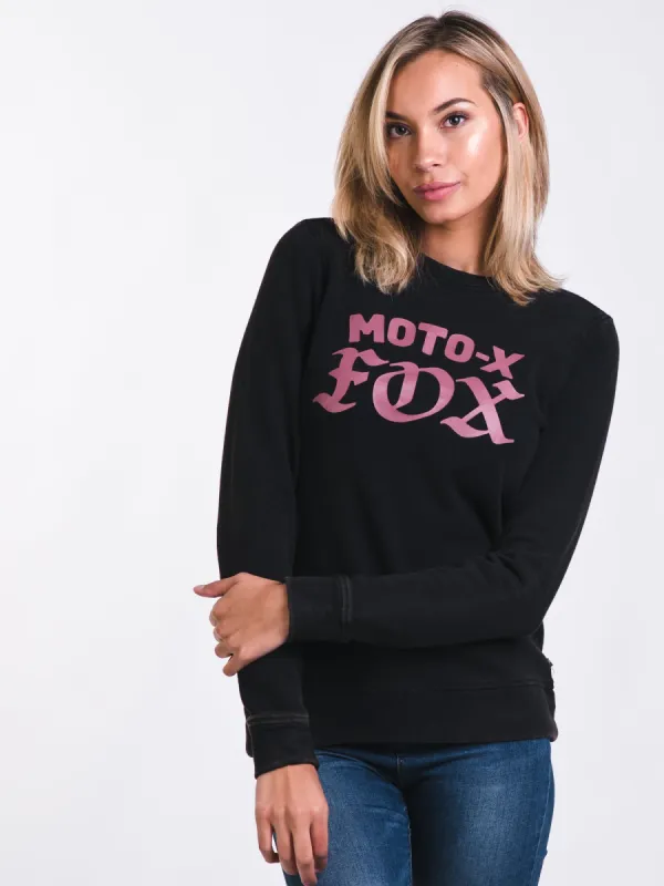 WOMENS MOTO X CREW LONG SLEEVE T-SHIRTEE - BLACK - CLEARANCE sold by Boathouse