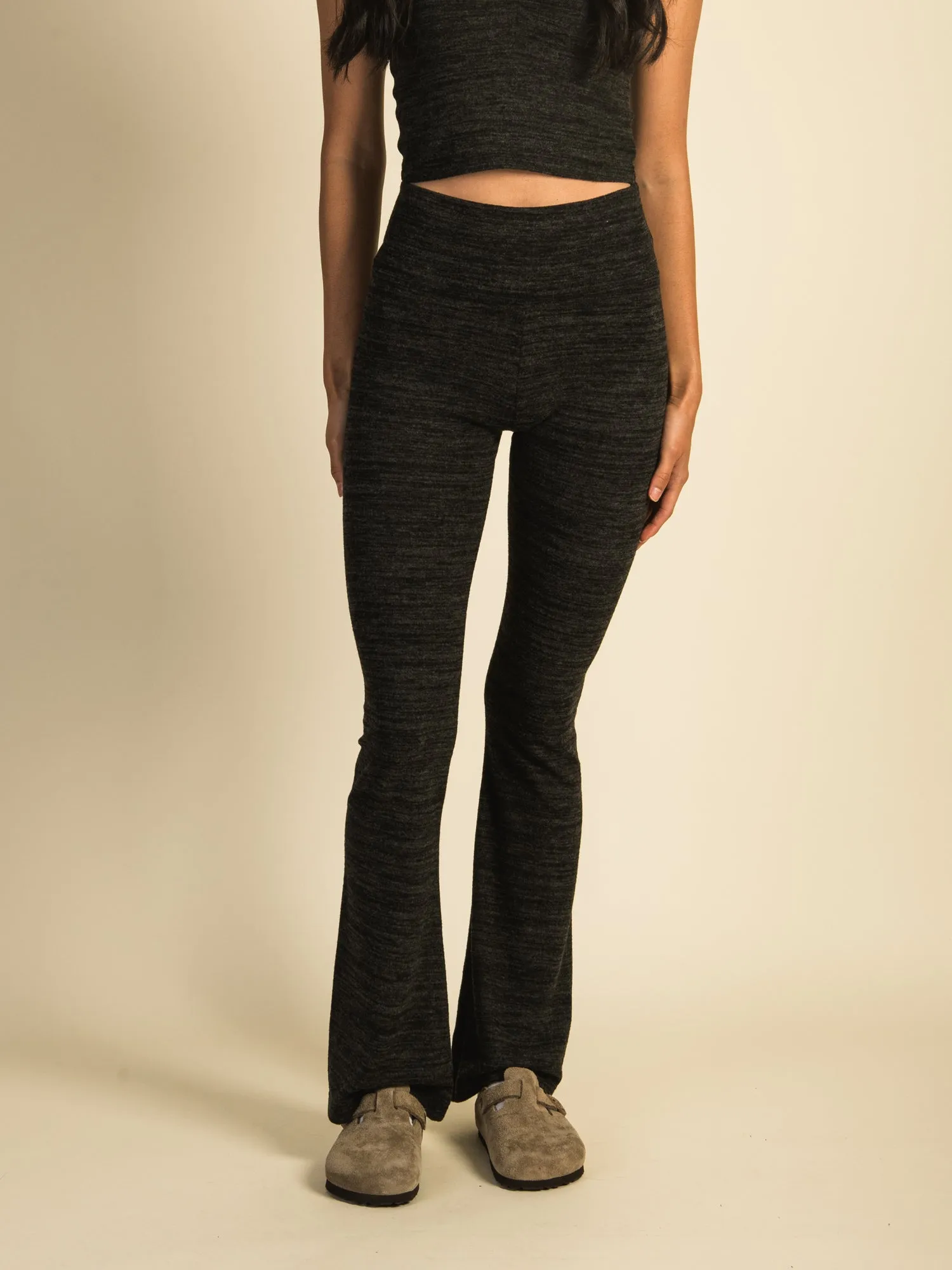 HARLOW MARIE LOUNGE FLARE PANT - HEATHER CHARCOAL - CLEARANCE sold by Boathouse