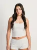 HARLOW ERYN MELANGE TANK TOP - CLOUD sold by Boathouse