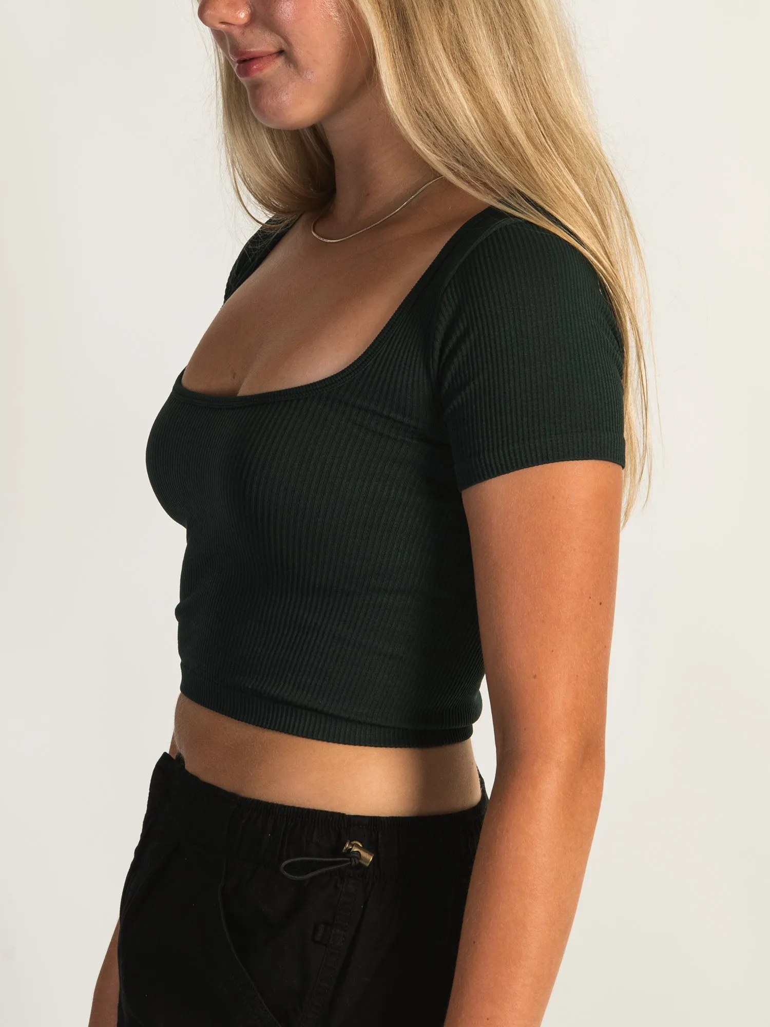 HARLOW SQUARE SEAMLESS T-SHIRT - FOREST sold by Boathouse product image thumbnail 2