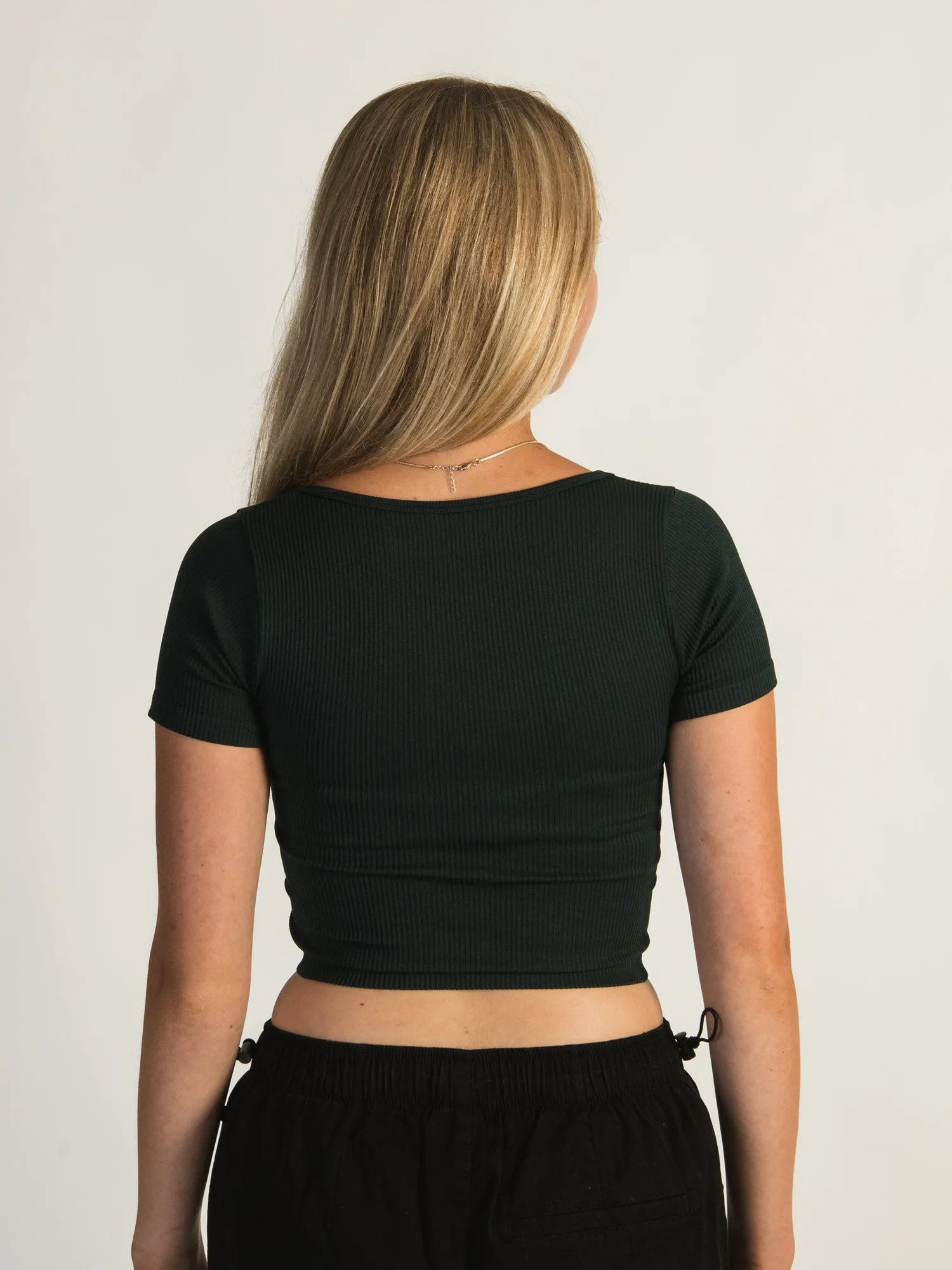 HARLOW SQUARE SEAMLESS T-SHIRT - FOREST sold by Boathouse product image thumbnail 3