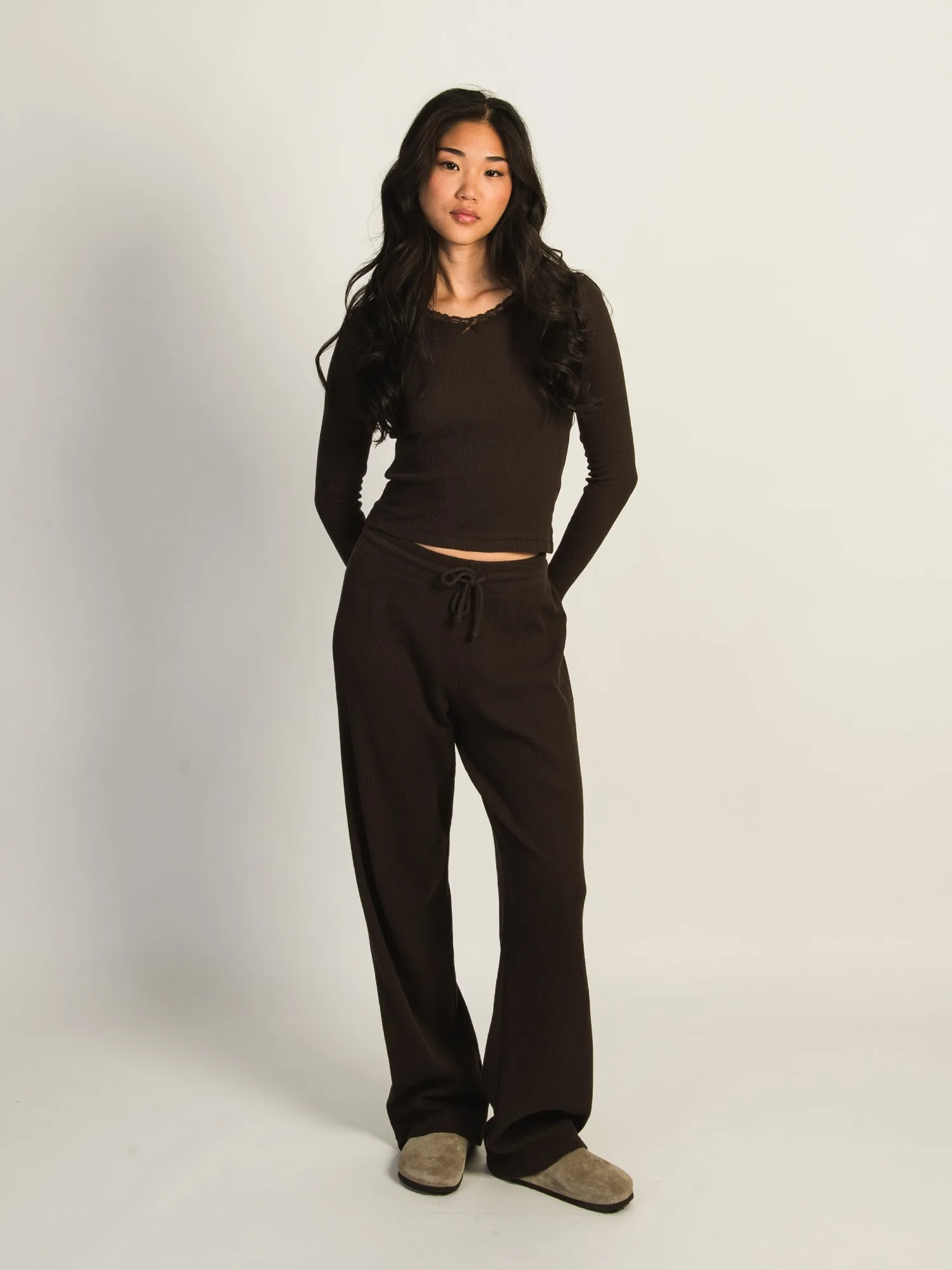 HARLOW WINNIE LOUNGE PANT - CHOCOLATE sold by Boathouse product image thumbnail 2