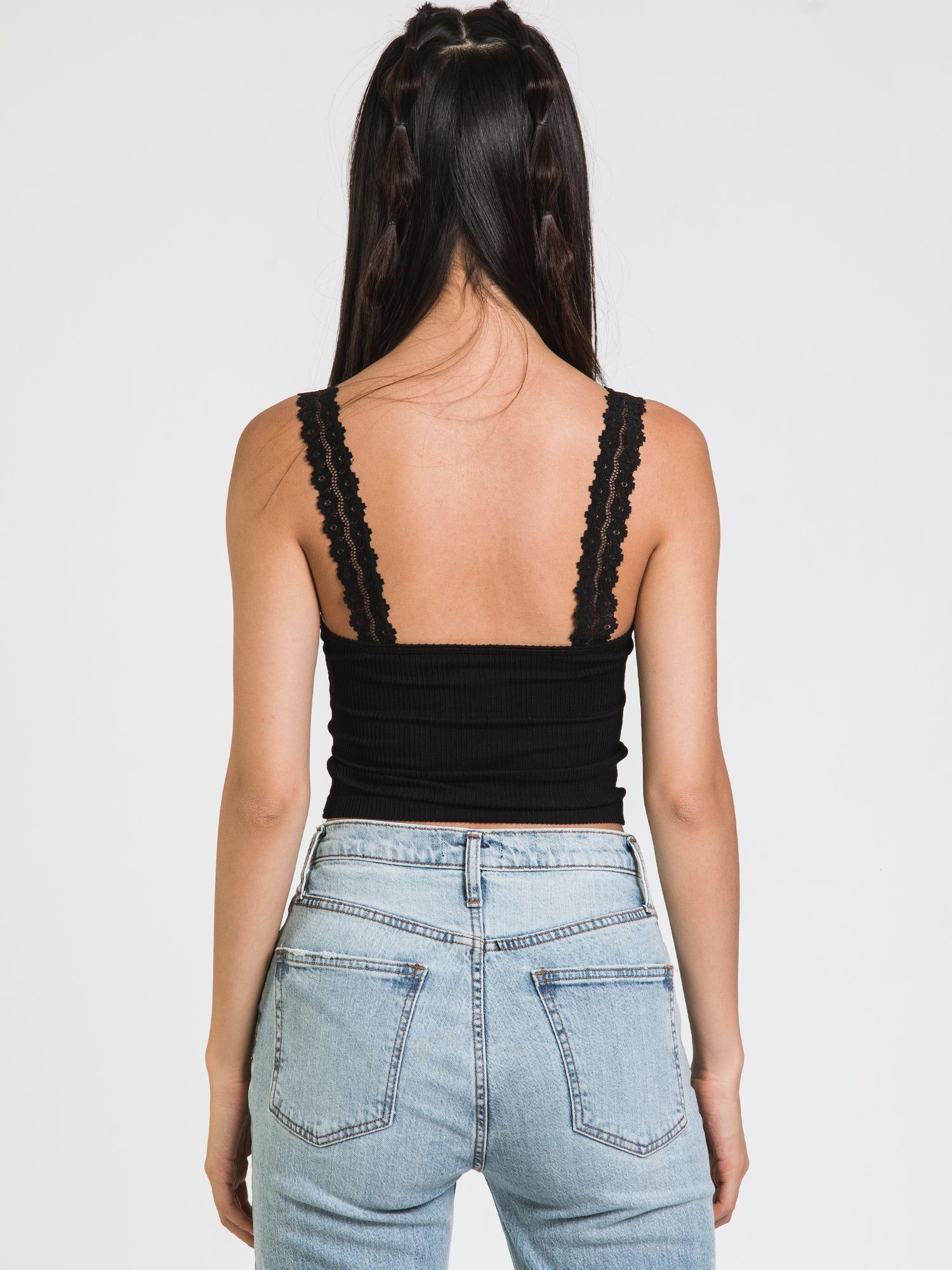 DYNAMIC LACE VNECK CROP RIB TANK sold by Boathouse product image thumbnail 2