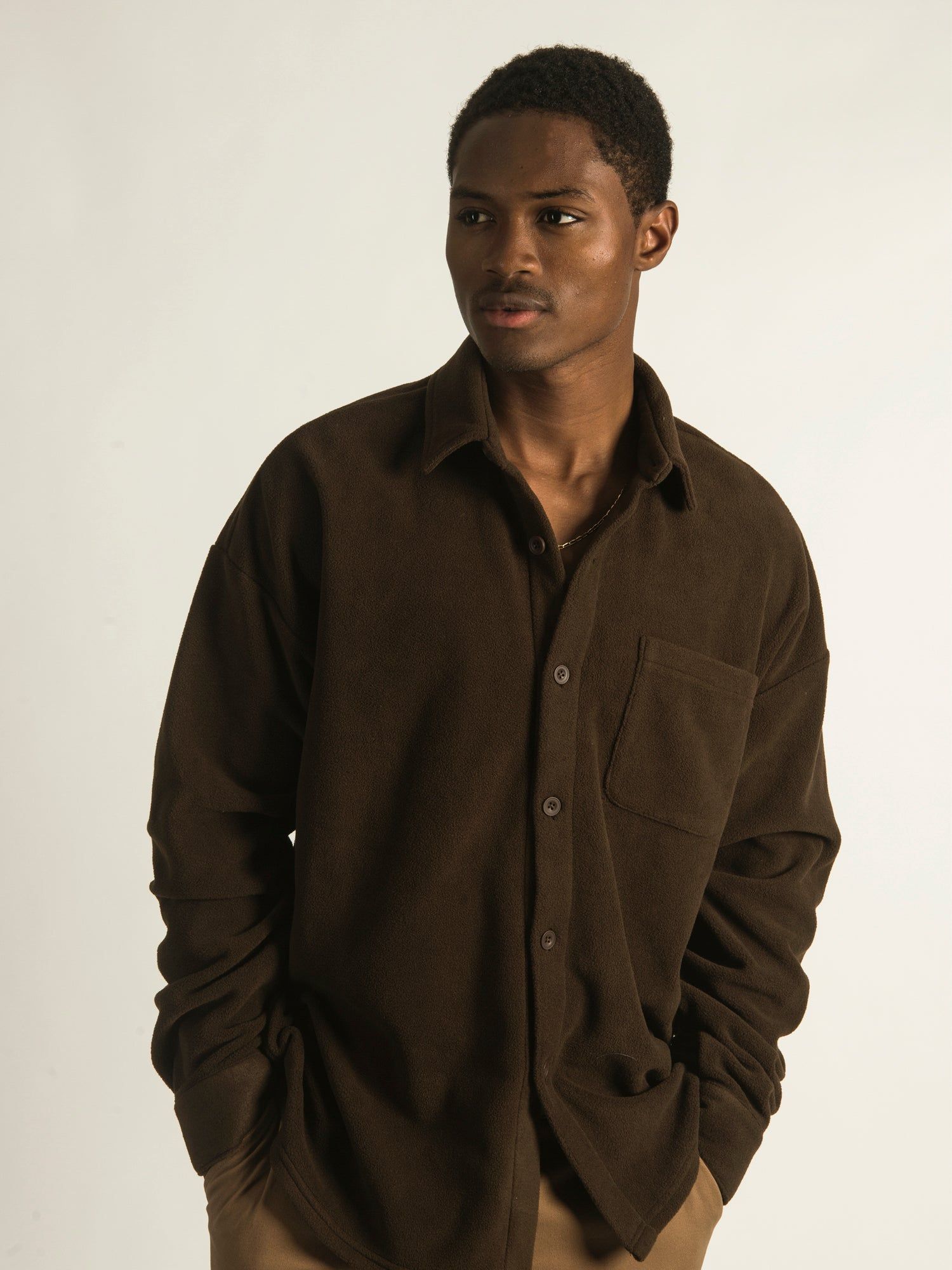 KOLBY BLACK POLAR FLEECE OVERSHIRT - CLEARANCE sold by Boathouse product image thumbnail 2