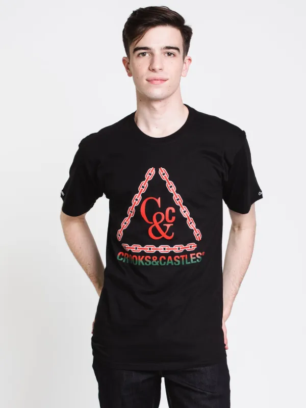 MENS TRIANGLE CHAIN SHORT SLEEVE T-SHIRT - BLACK - CLEARANCE sold by Boathouse