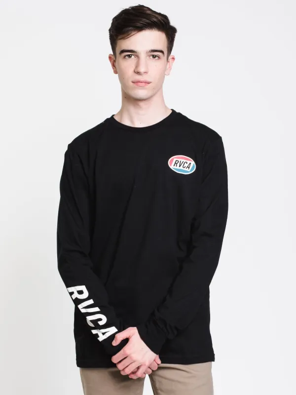 MENS CORTEX LONG SLEEVE T-SHIRT - BLACK - CLEARANCE made by RVCA