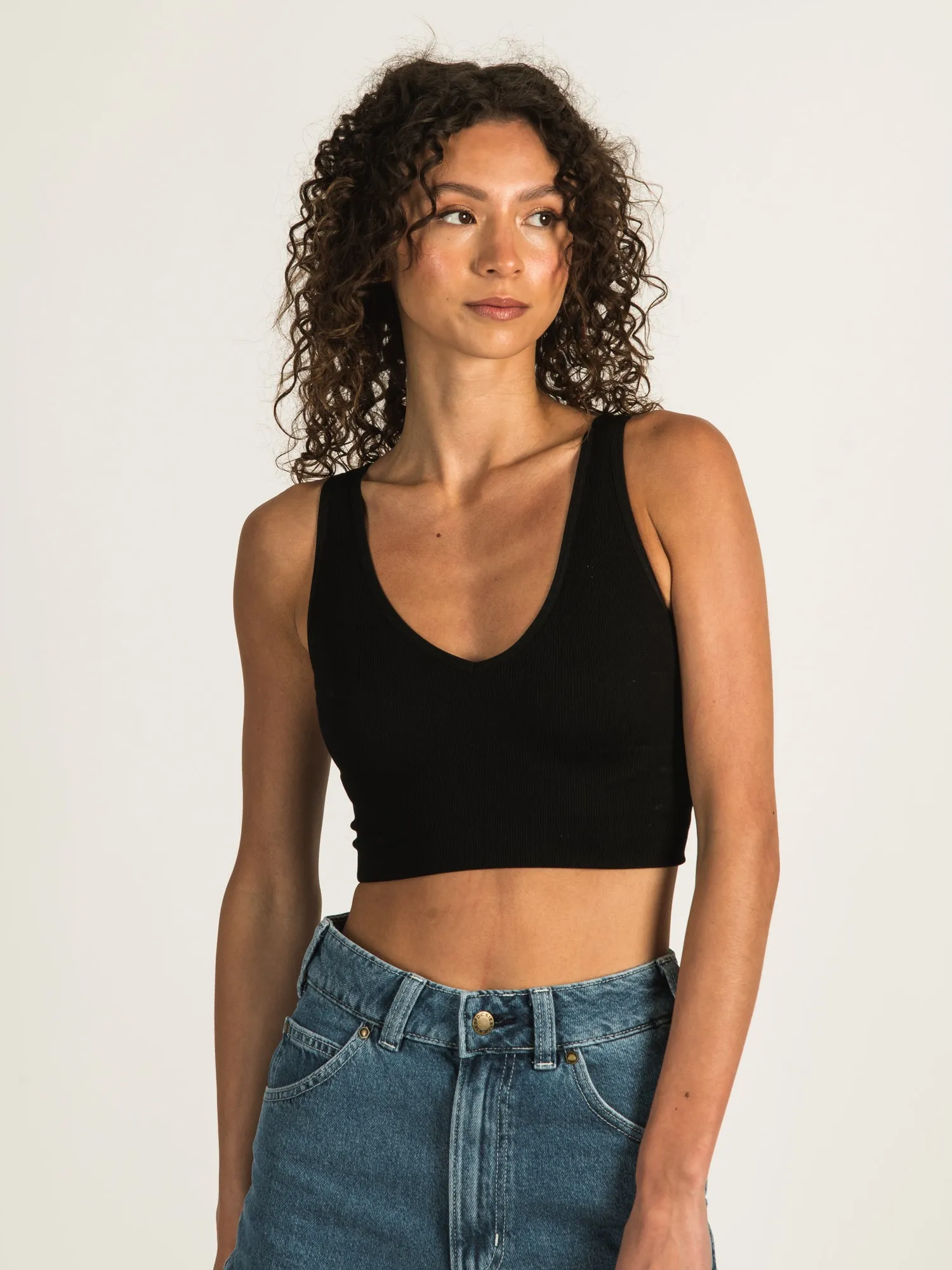 DYNAMIC DEEP V CROP RIBBED BRALETTE - CLEARANCE sold by Boathouse