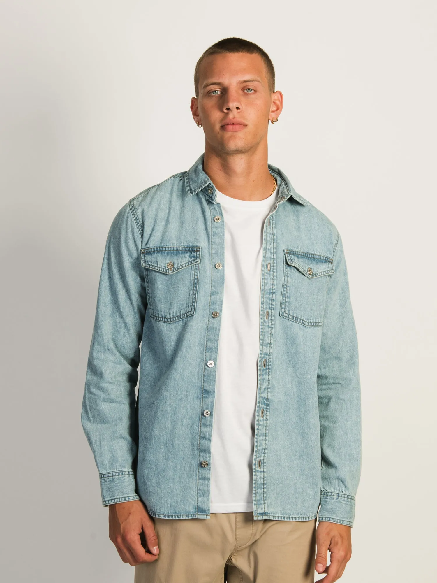 KOLBY DENIM OVERSHIRT sold by Boathouse