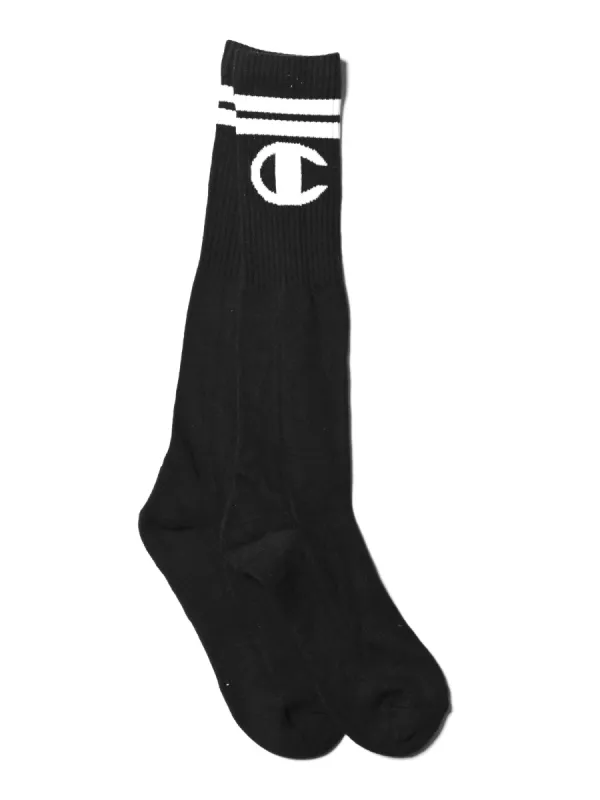 LOGO 'C' KNEE SOCK - BLACK - CLEARANCE sold by Boathouse