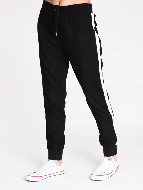 WOMENS CARGO STRIPE JOGGER - BLACK - CLEARANCE sold by Boathouse