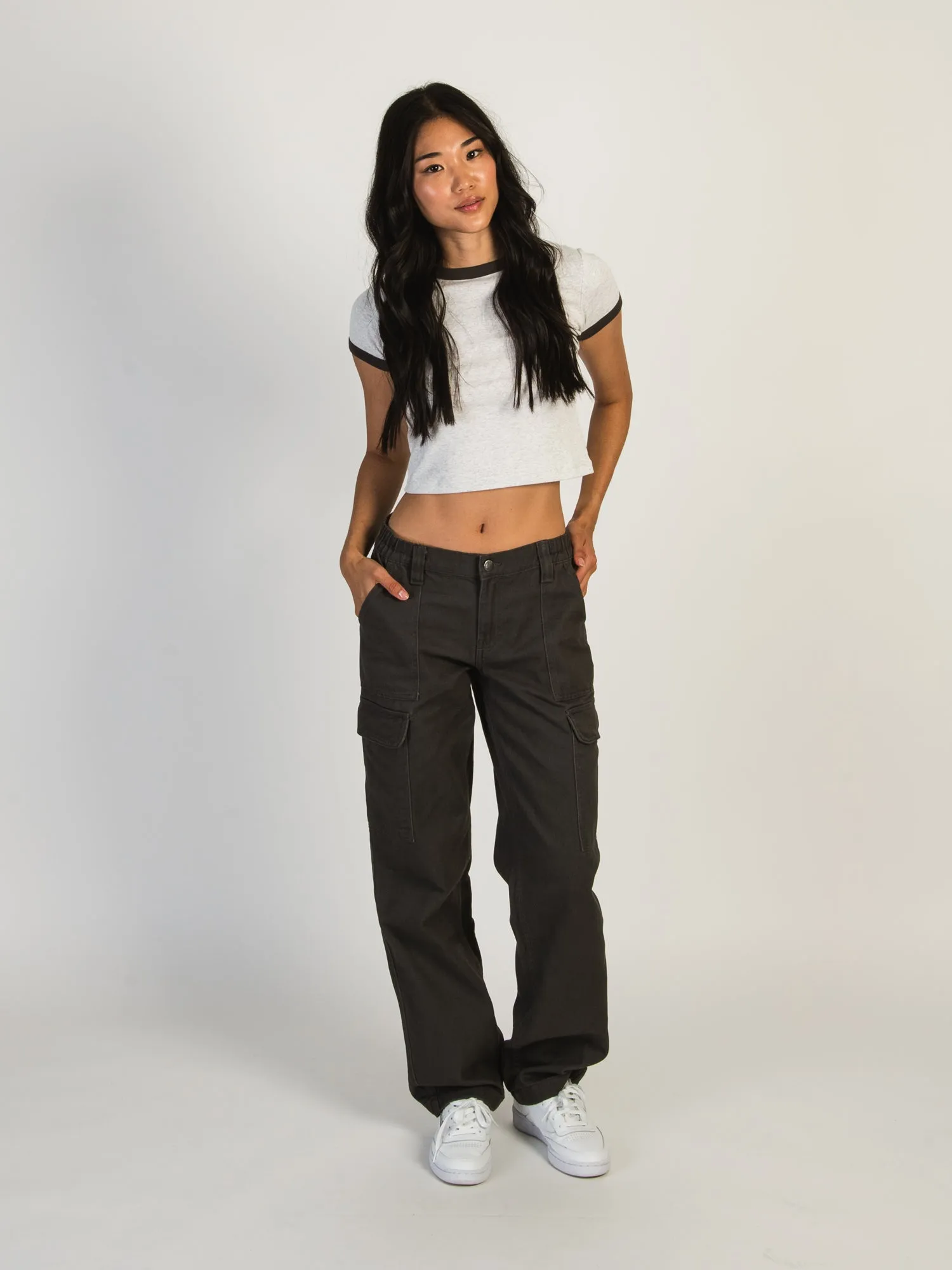 HARLOW LOW RISE CARGO PANT - CHARCOAL - CLEARANCE sold by Boathouse product image thumbnail 2