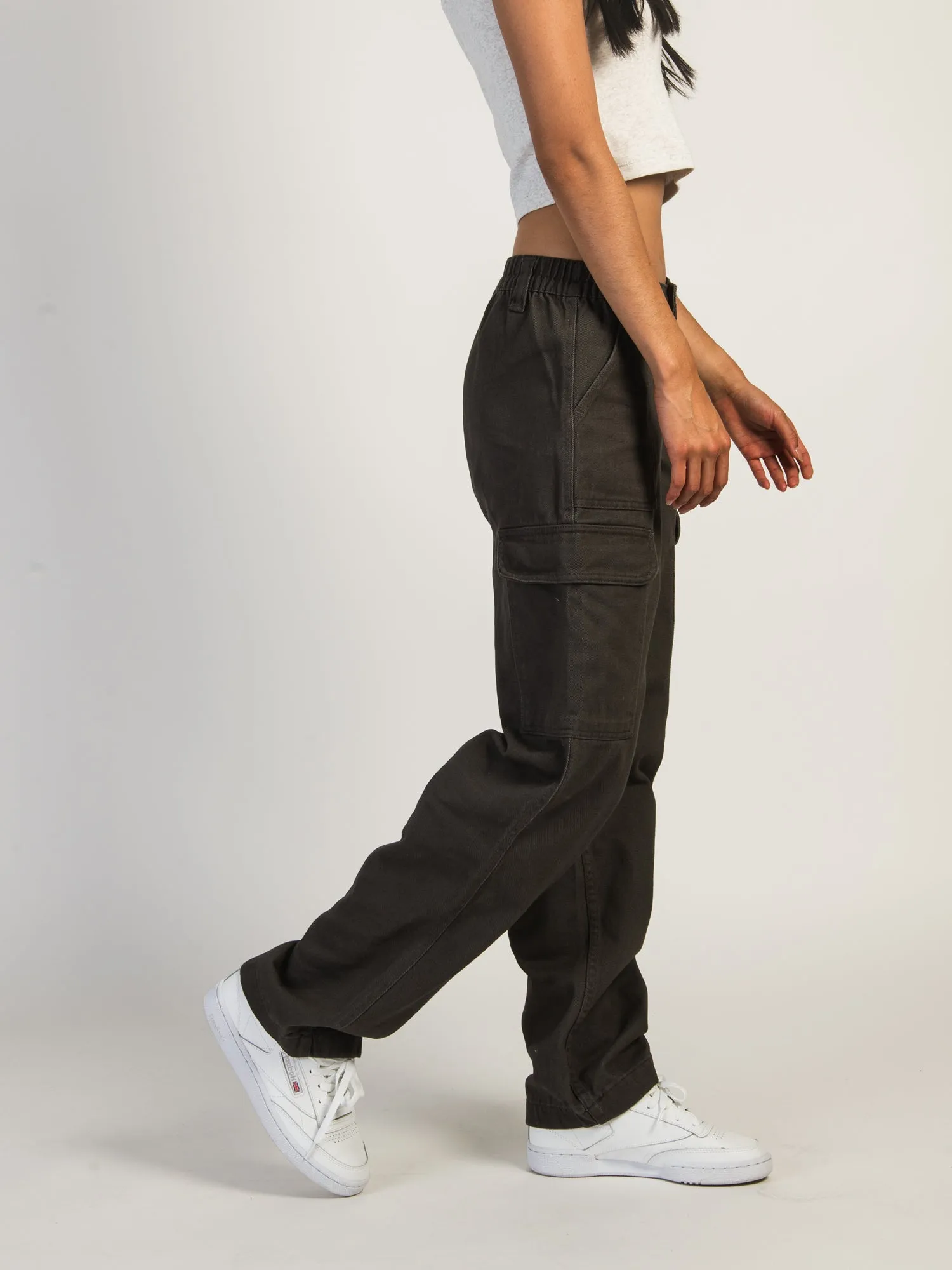 HARLOW LOW RISE CARGO PANT - CHARCOAL - CLEARANCE sold by Boathouse product image thumbnail 3