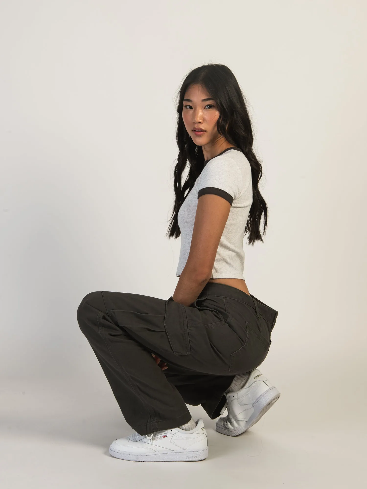 HARLOW LOW RISE CARGO PANT - CHARCOAL - CLEARANCE sold by Boathouse product image thumbnail 5