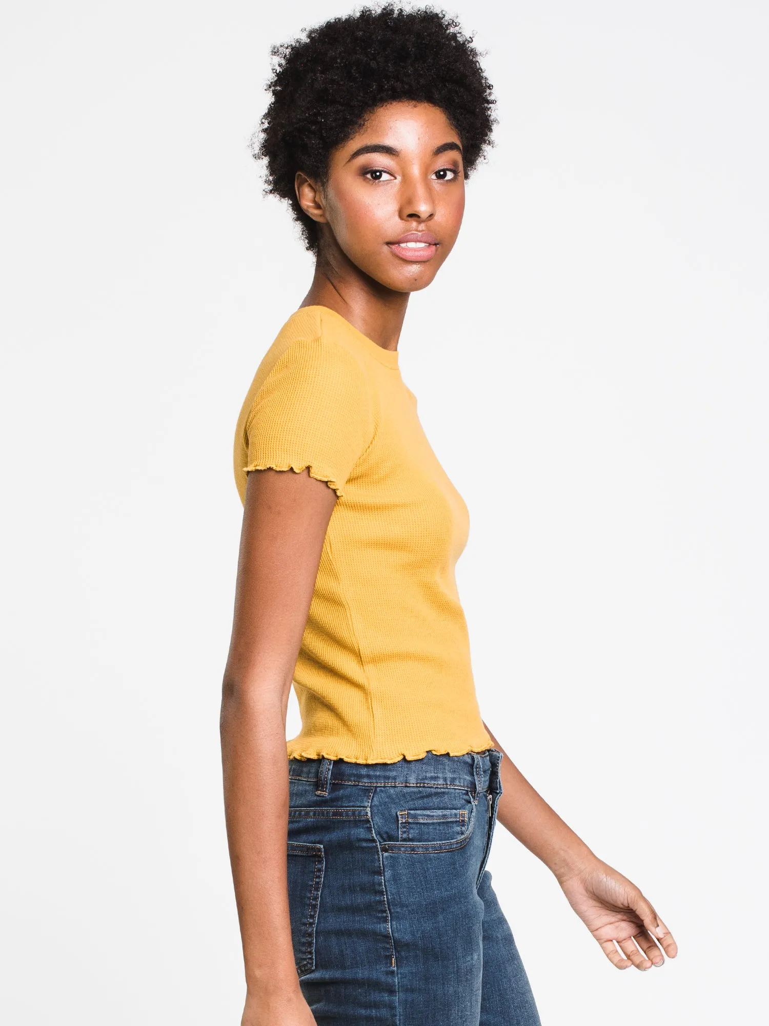 WOMENS WAFFLE CROPPED TEE - CLEARANCE sold by Boathouse product image thumbnail 3