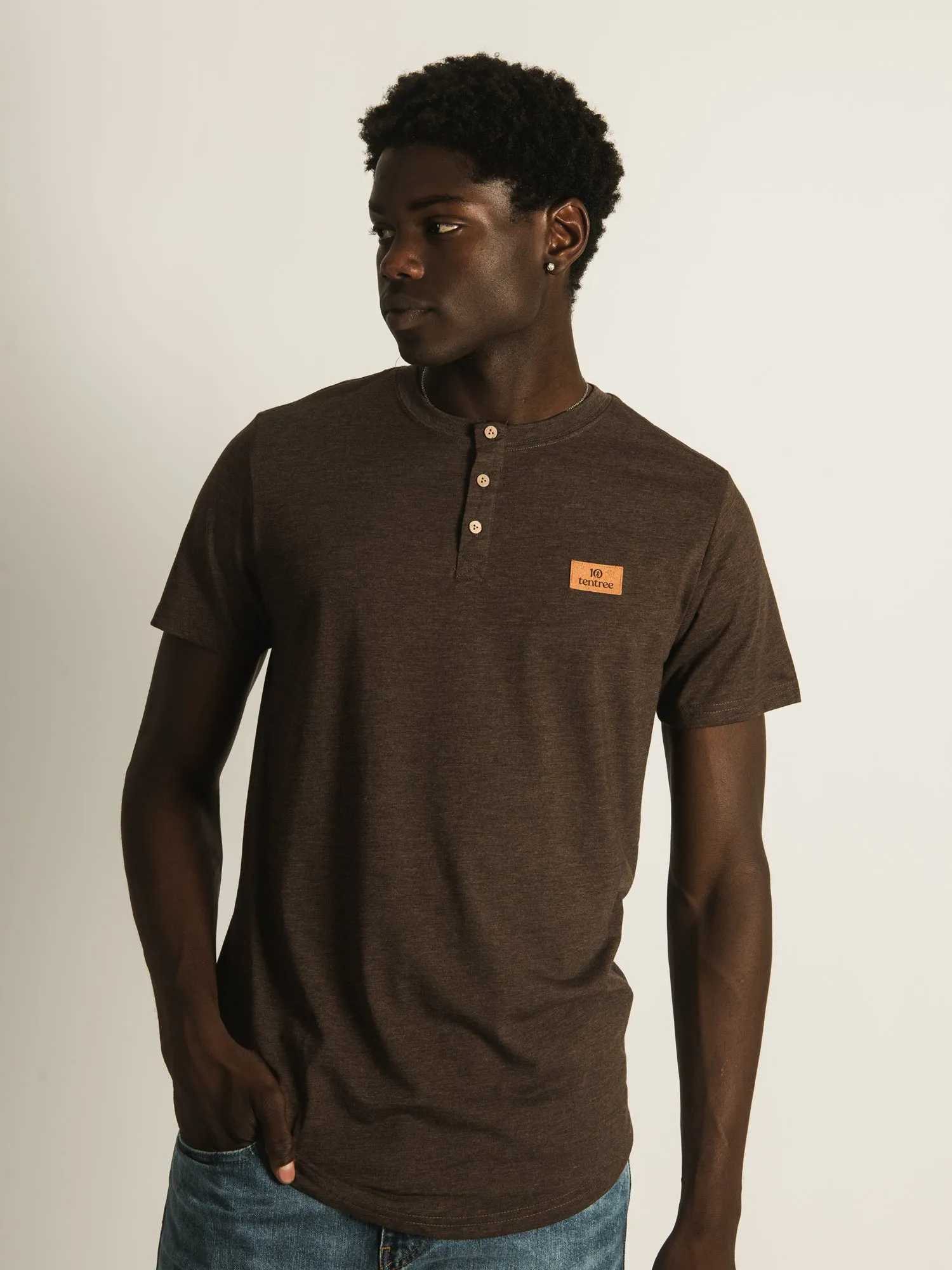 TENTREE CORK SHORT SLEEVE HENLEY T-SHIRT - CLEARANCE sold by Boathouse