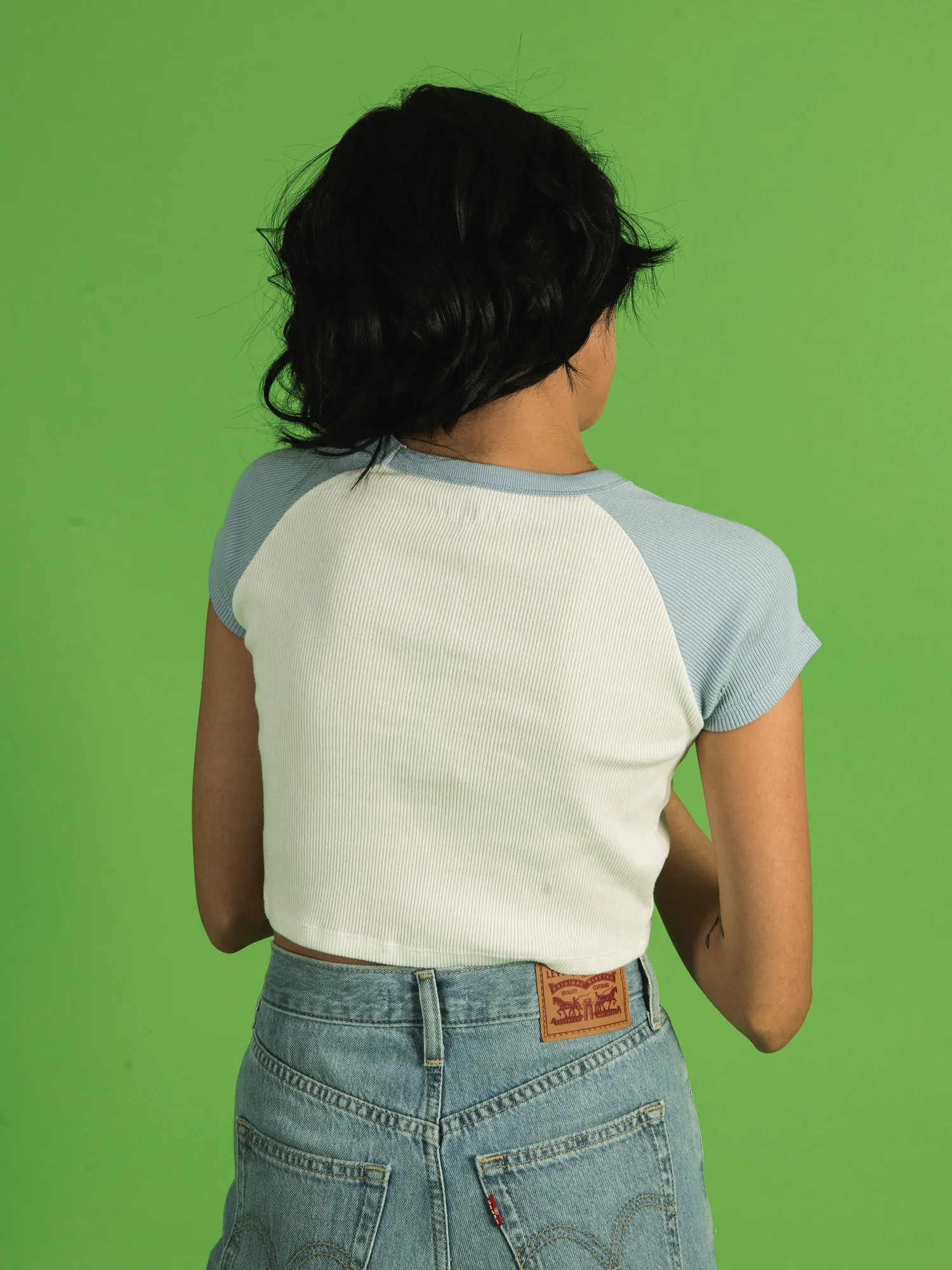 HARLOW COLOURBLOCK SCREEN RAGLAN TEE - CLEARANCE sold by Boathouse product image thumbnail 2