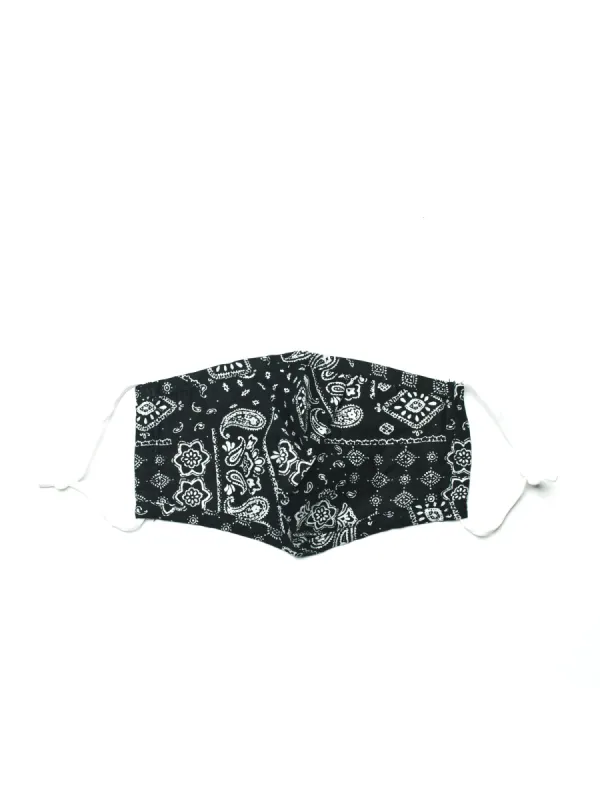 KW FASHION CORP BANDANA PRINT MASK - BLACK - CLEARANCE sold by Boathouse