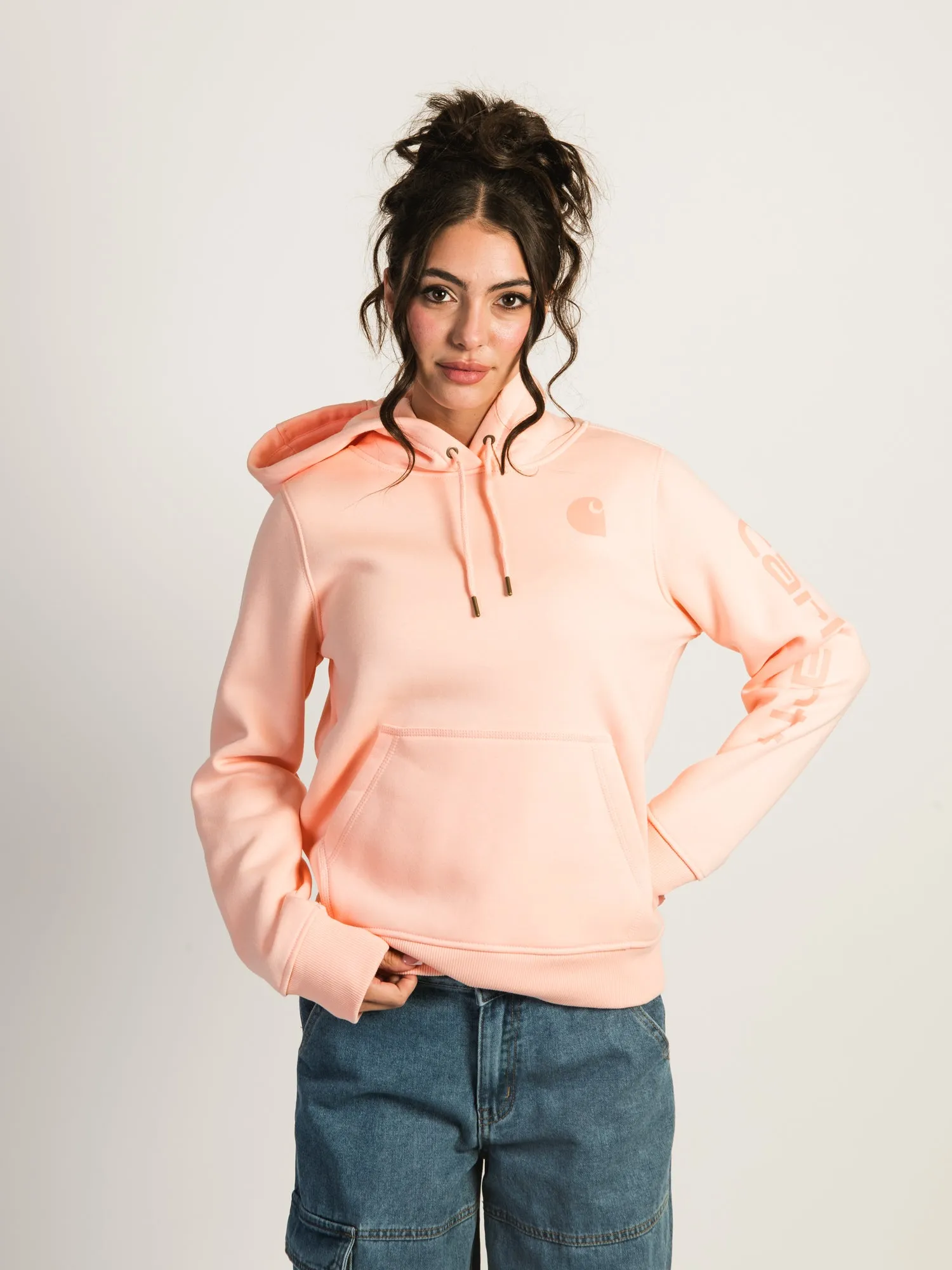 CARHARTT LOGO SLEEVE PULLOVER HOODIE sold by Boathouse