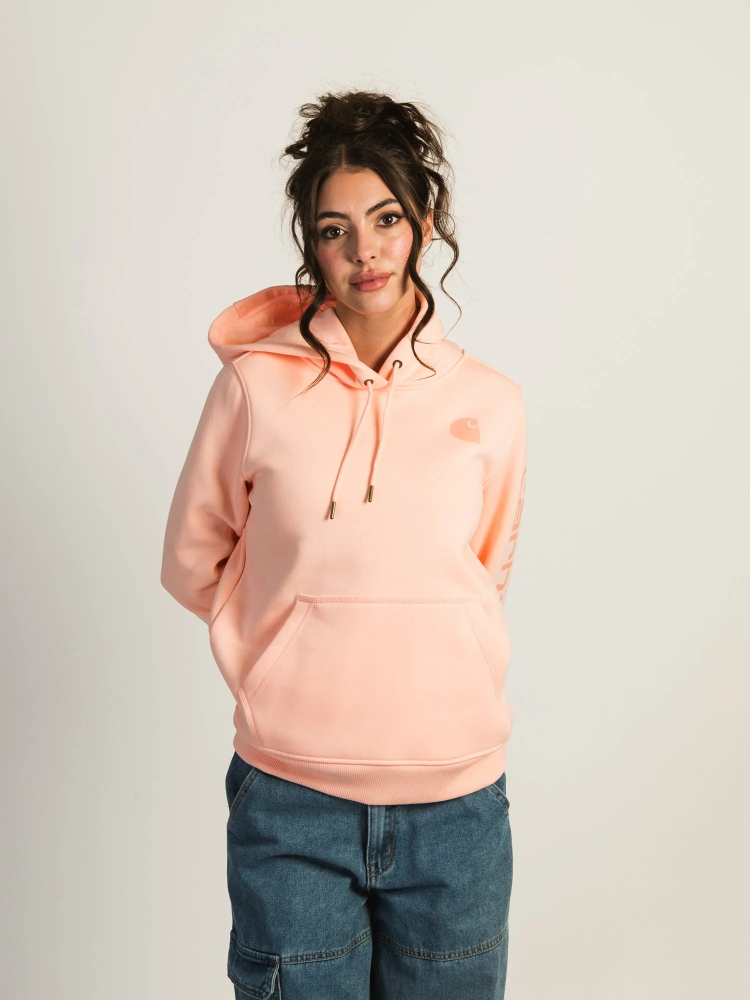 CARHARTT LOGO SLEEVE PULLOVER HOODIE sold by Boathouse product image thumbnail 2
