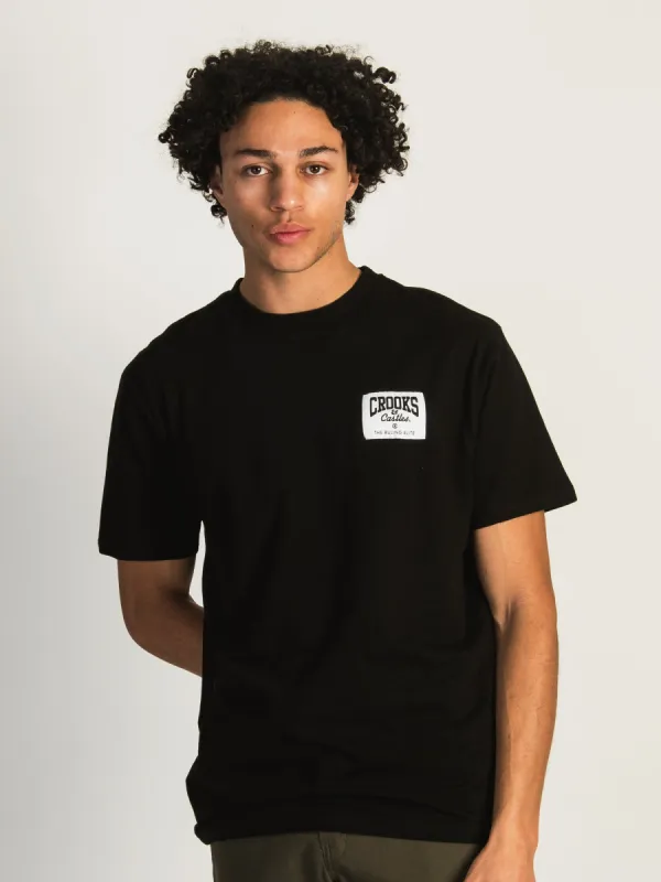 CROOKS & CASTLES WOVEN LABEL T-SHIRT sold by Boathouse