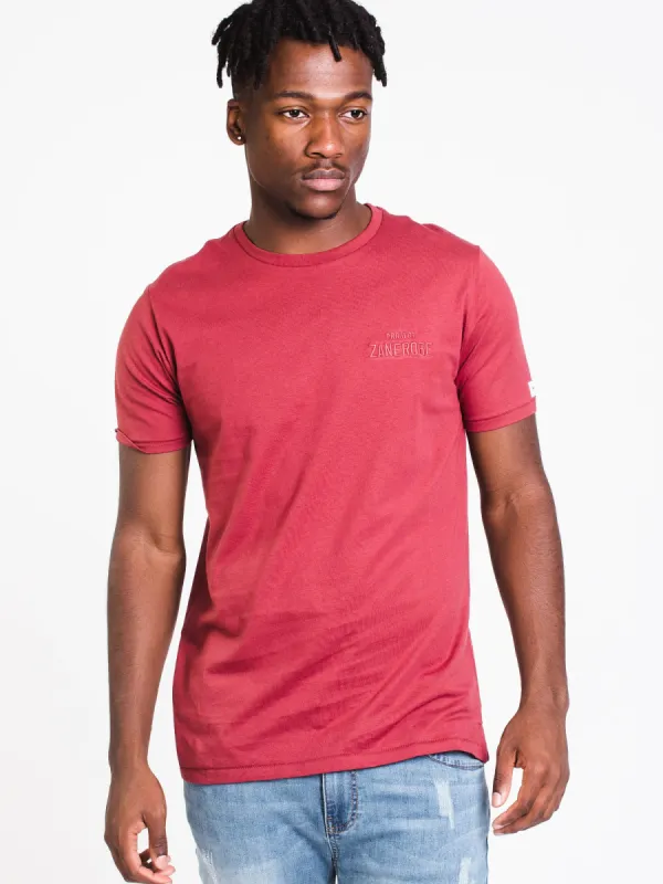 MENS LONGLINE SHORT SLEEVE T-SHIRT- BURGUNDY - CLEARANCE sold by Boathouse