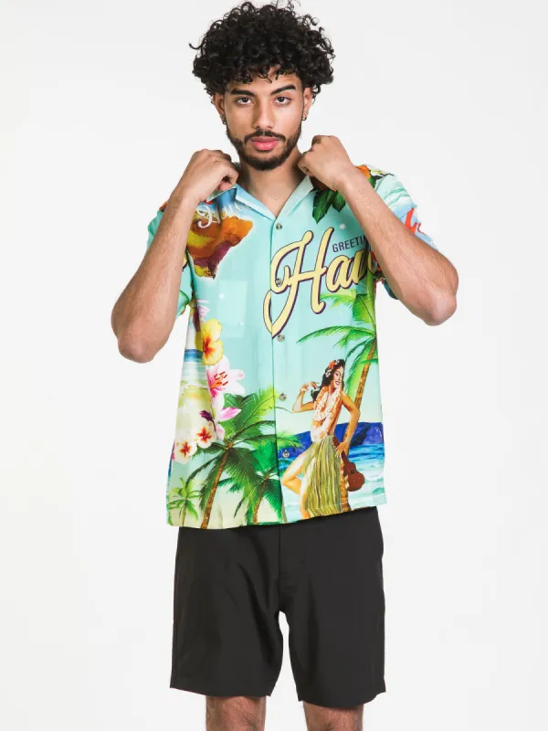 KOLBY GRAPHIC PRINT RAYON BUTTON UP SHORT SLEEVE SHIRT - CLEARANCE sold by Boathouse