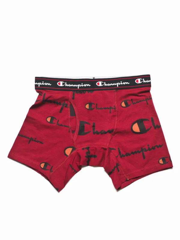 ALL OVER PRINT KNIT BOXER BRIEF - CHERRY - CLEARANCE sold by Boathouse