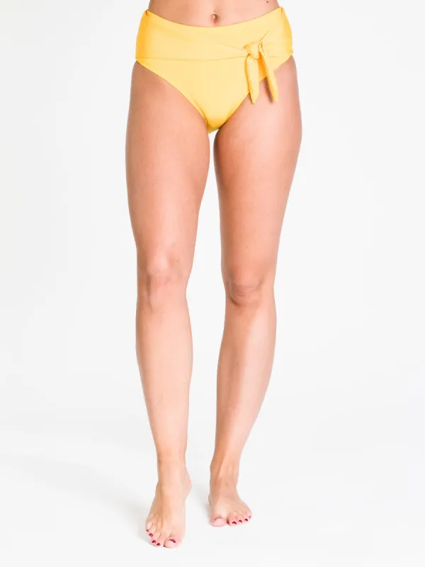 KNOTTIE FRONT MIDI BIKINI BOTTOM - GOLD - CLEARANCE sold by Boathouse