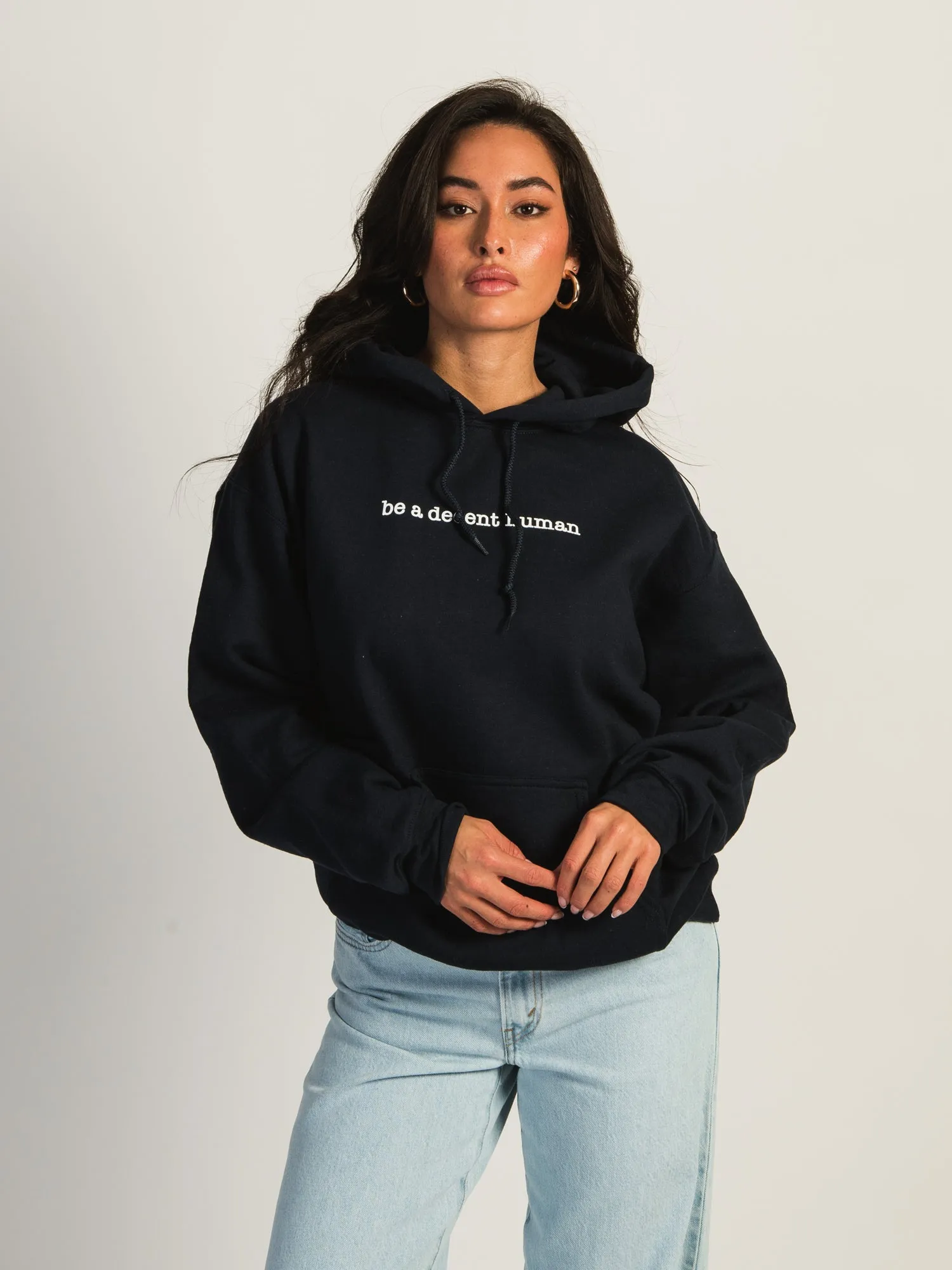 BARSTOOL SPORTS BE A DECENT HUMAN PULLOVER HOODIE sold by Boathouse product image thumbnail 2