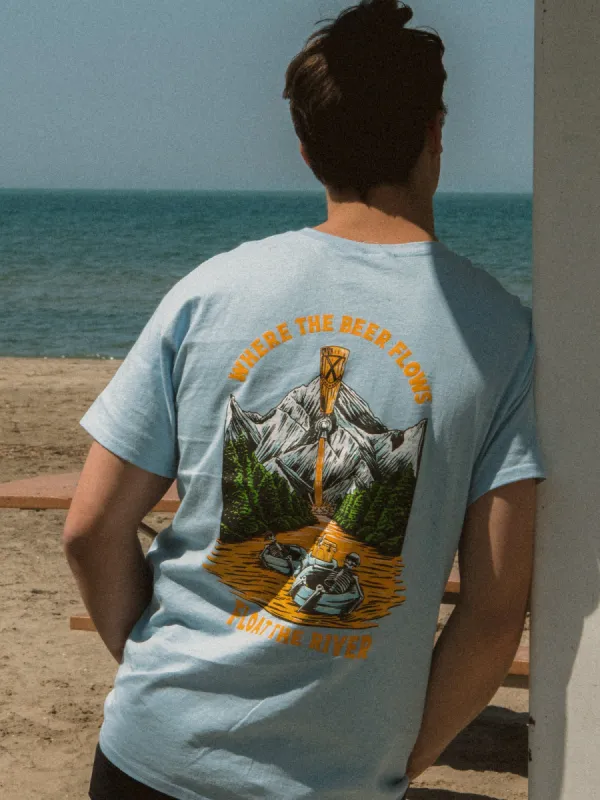 OLD ROW FLOAT THE RIVER POCKET T-SHIRT - CLEARANCE sold by Boathouse