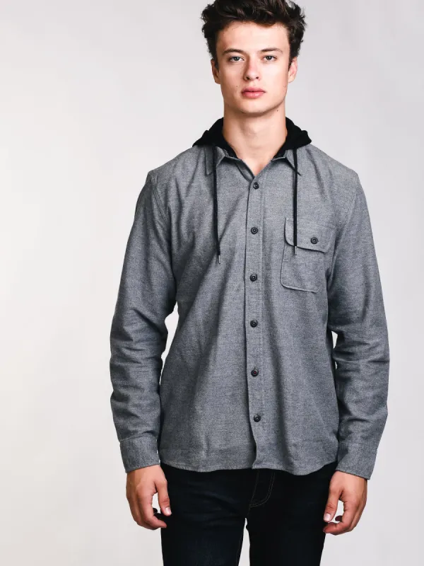 MENS MOLESKIN HOODED BUTTONUP - CLEARANCE sold by Boathouse
