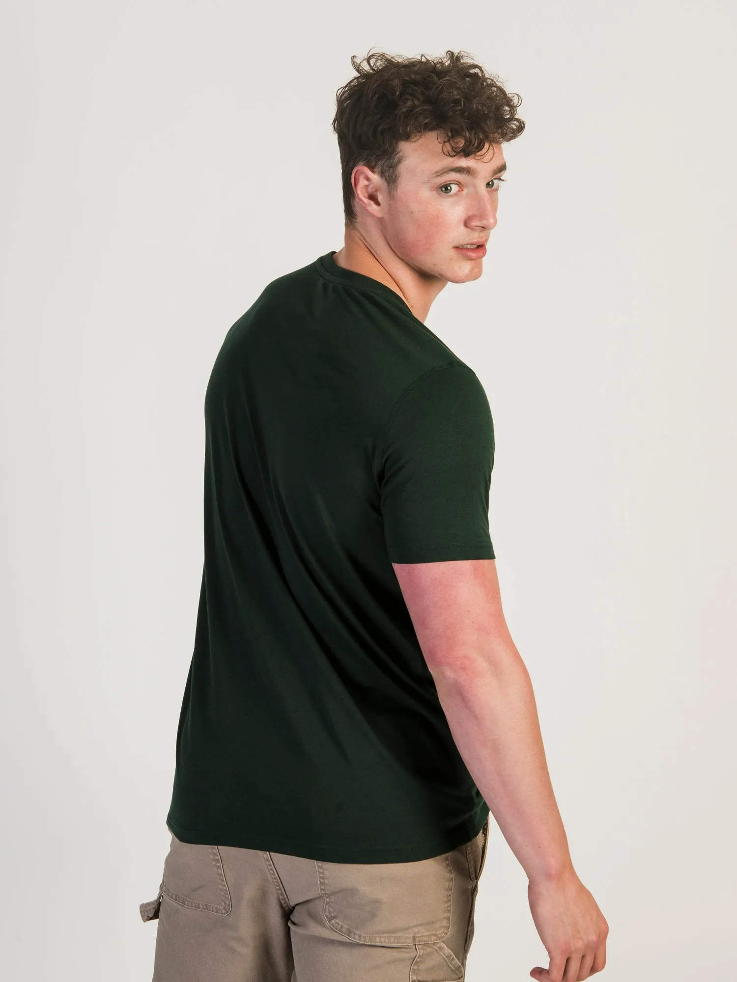VICTOR CREWNECK TEE - FOREST GREEN sold by Boathouse product image thumbnail 3