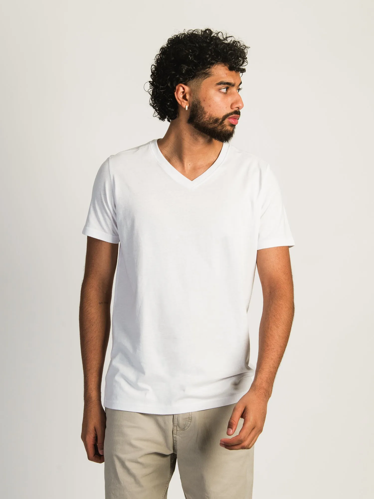 VICTOR V-NECK TEE - WHITE sold by Boathouse