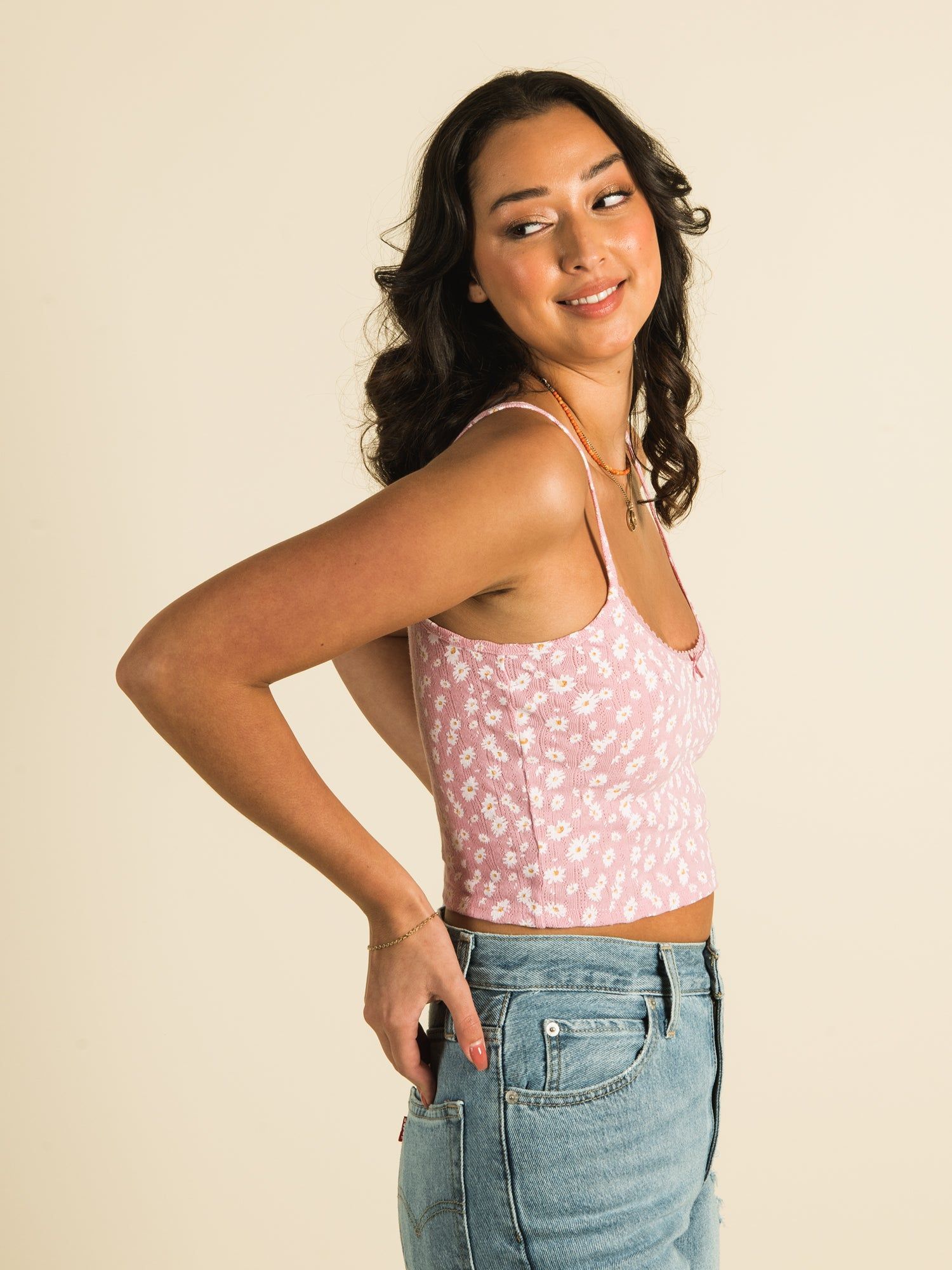 HARLOW KIKI POINTELLE DITSY TANK TOP - CLEARANCE sold by Boathouse product image thumbnail 2