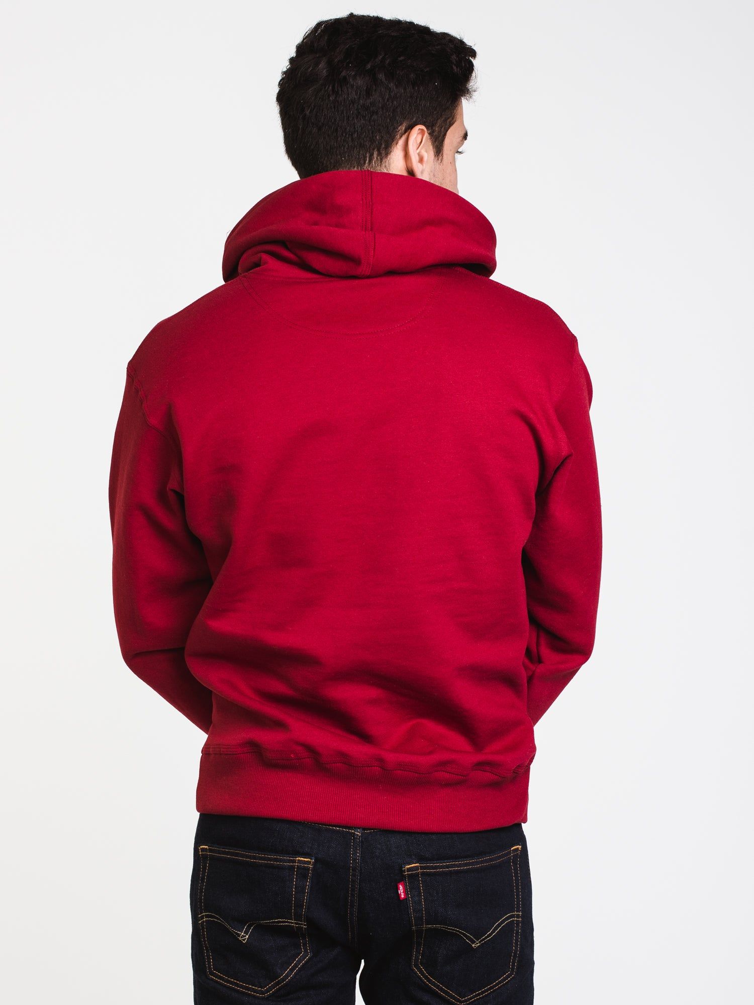 MENS COLOUR POP PULLOVER HOODIE - CHERRY/GLD - CLEARANCE sold by Boathouse product image thumbnail 2