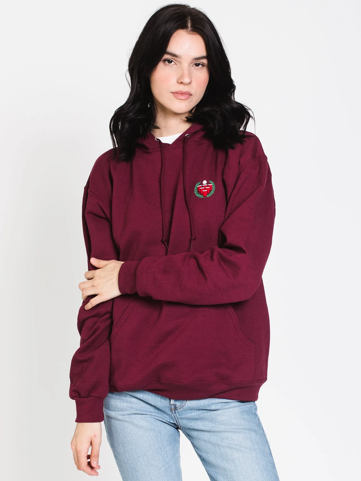 FLIP EMBROIDERED FLEECE - MAROON - CLEARANCE sold by Boathouse product image thumbnail 3