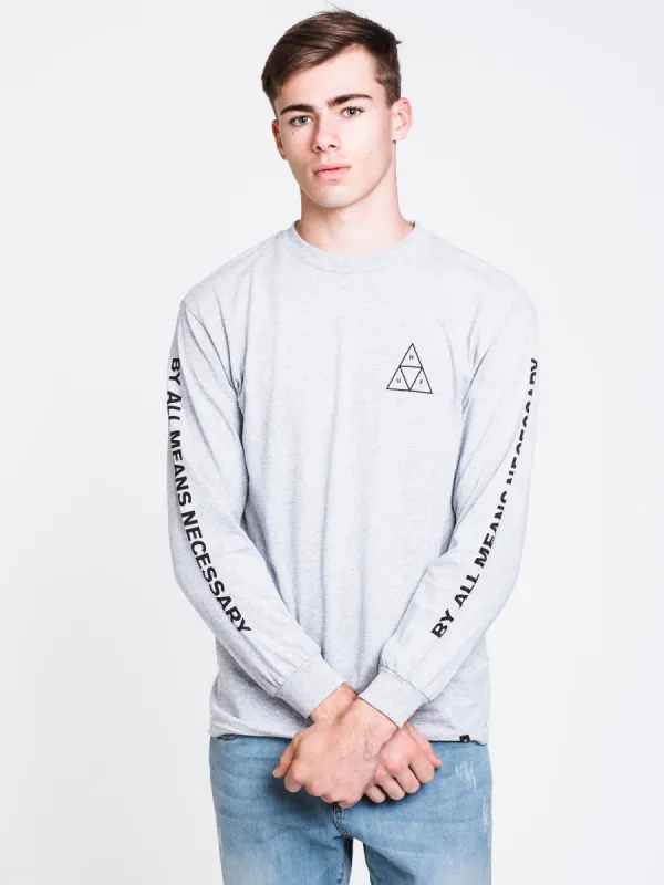 MENS ESS TT LONG SLEEVE T-SHIRT - HTHR GREY - CLEARANCE sold by Boathouse