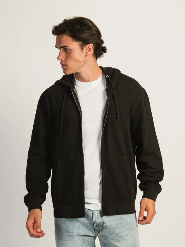 KOLBY PARKER VINTAGE WASH ZIP HOOD - BLACK sold by Boathouse