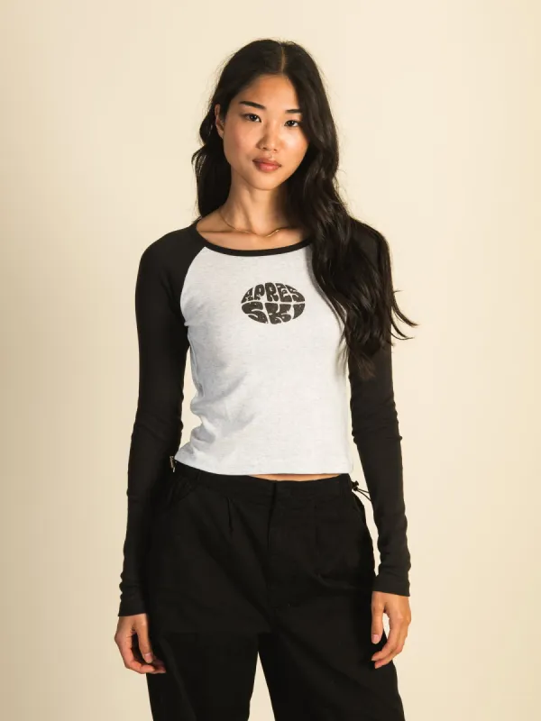 HARLOW BLAIR LONG SLEEVE RAGLAN MELANGE - CLOUD - CLEARANCE sold by Boathouse