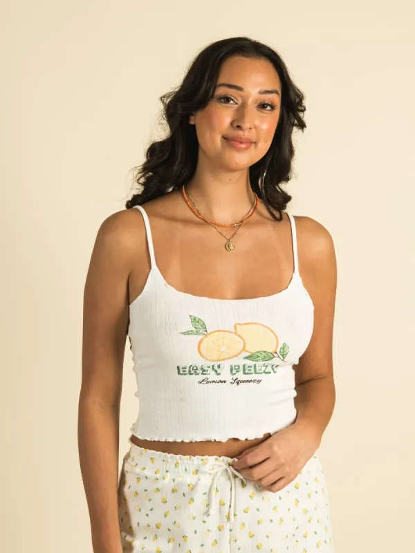 HARLOW POINTELLE SCREEN RUFFLE TANK TOP sold by Boathouse