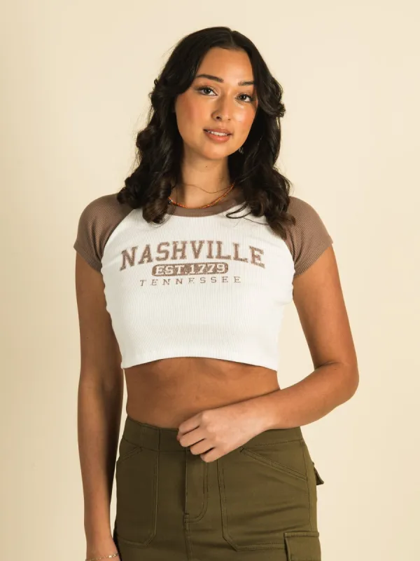 HARLOW COLOURBLOCK SCREEN RAGLAN TEE - CLEARANCE sold by Boathouse