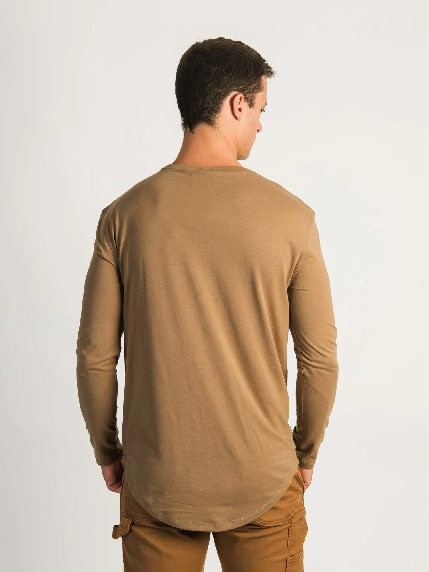 LONGLINE LONG SLEEVE TEE - BEIGE - CLEARANCE sold by Boathouse product image thumbnail 2