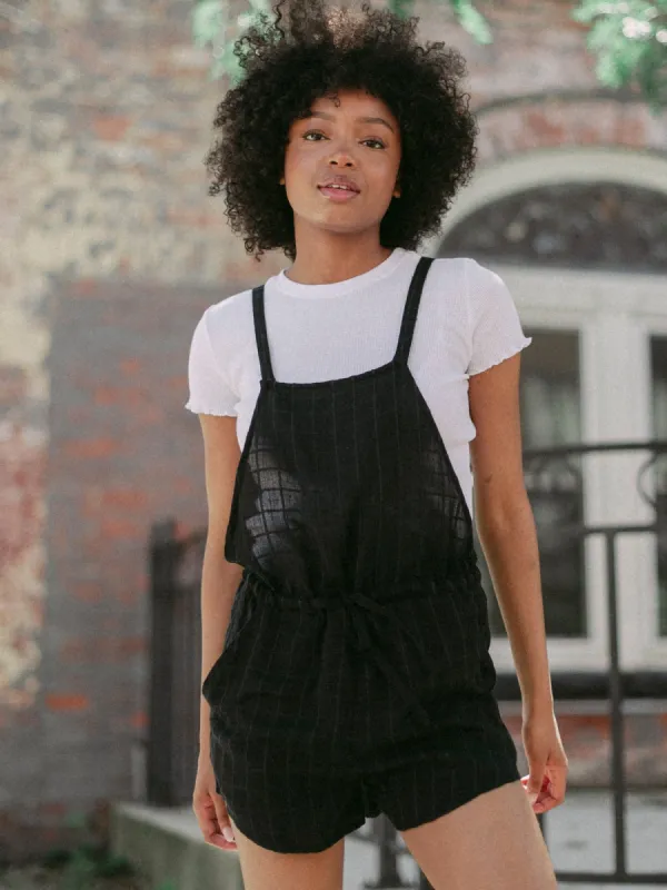 WOMENS BERMUDA ROMPER - BLACK - CLEARANCE sold by Boathouse