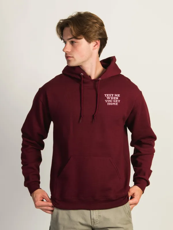 TEXT ME EMBROIDERED HOODIE sold by Boathouse