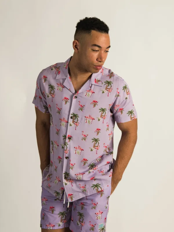 ISLAND HAZE FLAMINGO SHORT SLEEVE WOVEN sold by Boathouse