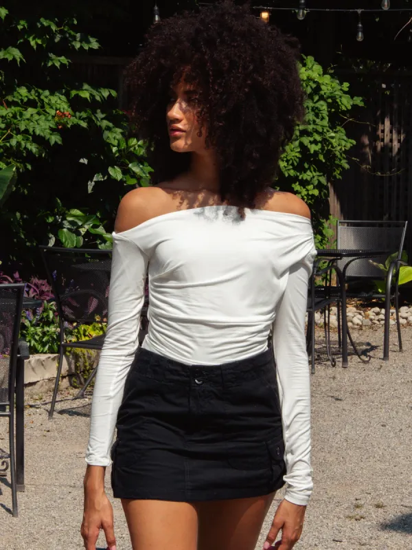 PRINCESS POLLY MARIANNE OFF-THE-SHOULDER LONG SLEEVE TEE sold by Boathouse
