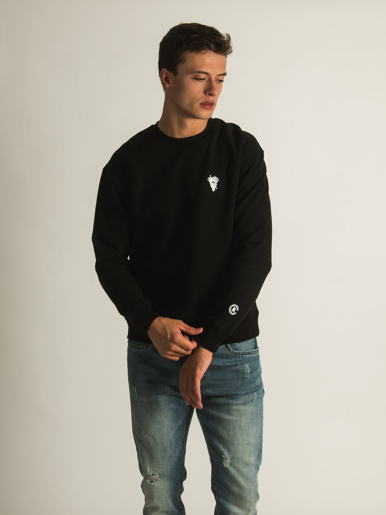 CROOKS & CASTLES CORE ESSENTIALS EMBROIDERED CREW - CLEARANCE sold by Boathouse