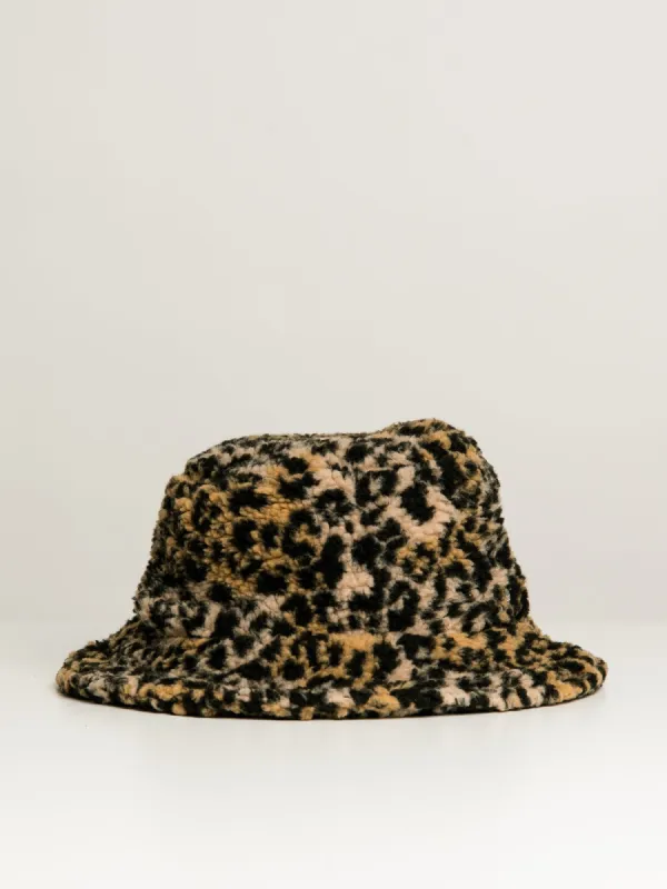 ONLY JANET TEDDY BUCKET HAT - LEOPARD - CLEARANCE sold by Boathouse